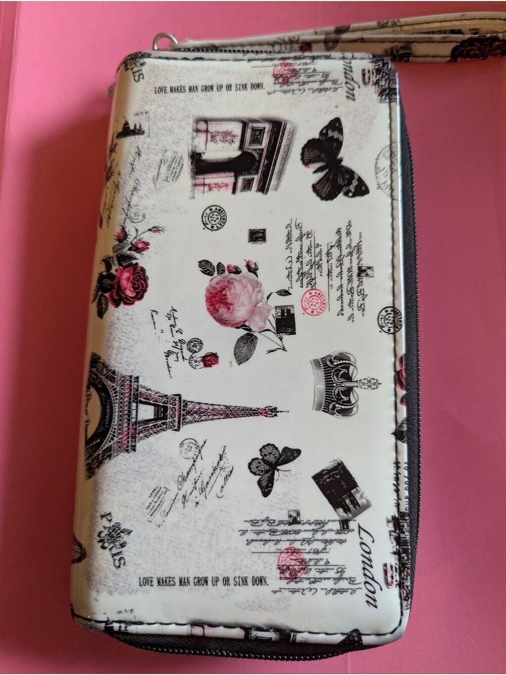 Hawnee: Paris Eiffel Tower Rose Wallet - Picture 7 of 16